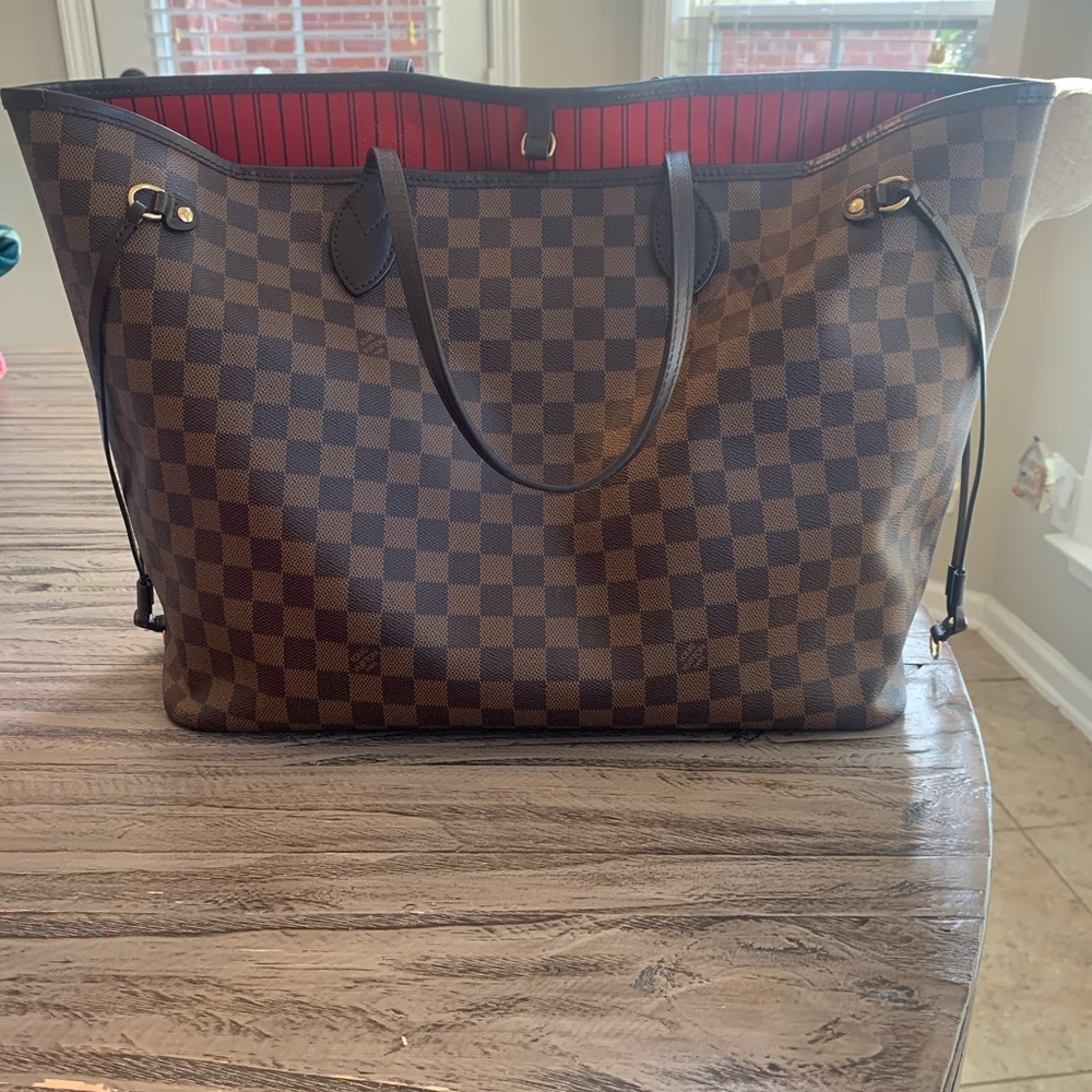Louis Vuitton Neverfull GM Damier Ebene Tote Bag